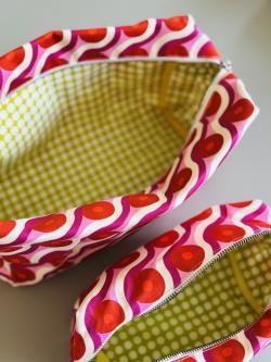Toiletpung - Rd/pink cirkel mnster - Mellem
