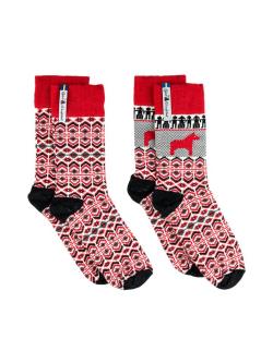 Oejbro striksokker 2 pairs Dalerna, Merinowool