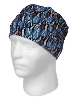 En turban af krlighed - Bl/Lysebl/Orange/Creme