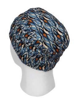 En turban af krlighed - Bl/Lysebl/Orange/Creme