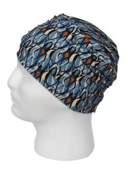 En turban af krlighed - Bl/Lysebl/Orange/Creme