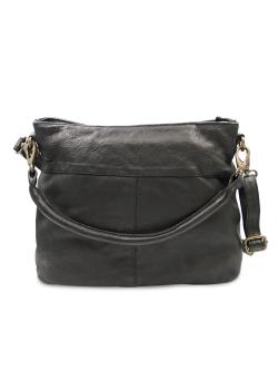 Montana Kinsey Crossbody taske med skulderrem - Sort bffelskind