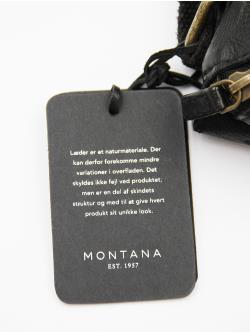 Montana Kinsey Crossbody taske med skulderrem - Sort bffelskind