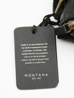 Montana Ennis Lille Crossbody taske med skulderrem - Sort bøffelskind